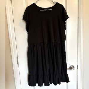 Torrid Black Double Ruffle Mini Dress